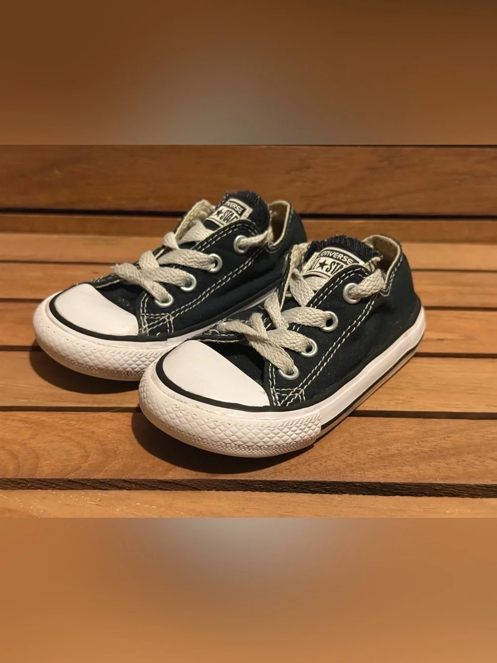Converse Kids Low-Top Sneakers in Black and White